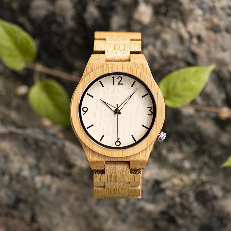 Bambus Holzuhren – Leichte Bambus- und Holz-Uhr – BOBO BIRD D27