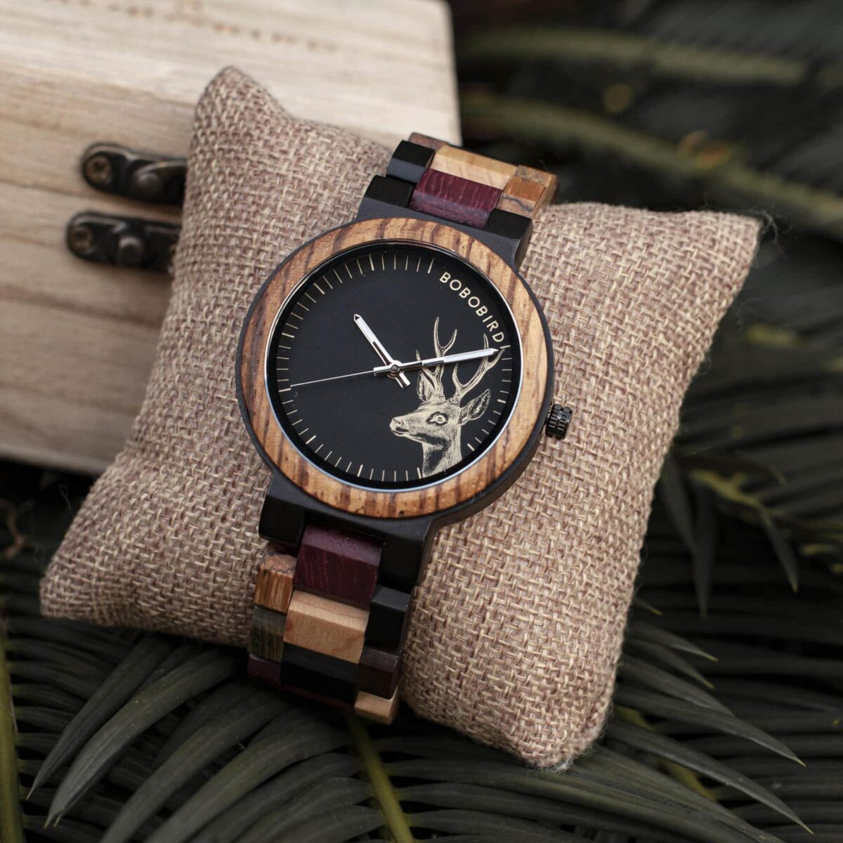BOBO BIRD Wooden Watches Colored wood – Rainbow P14-2