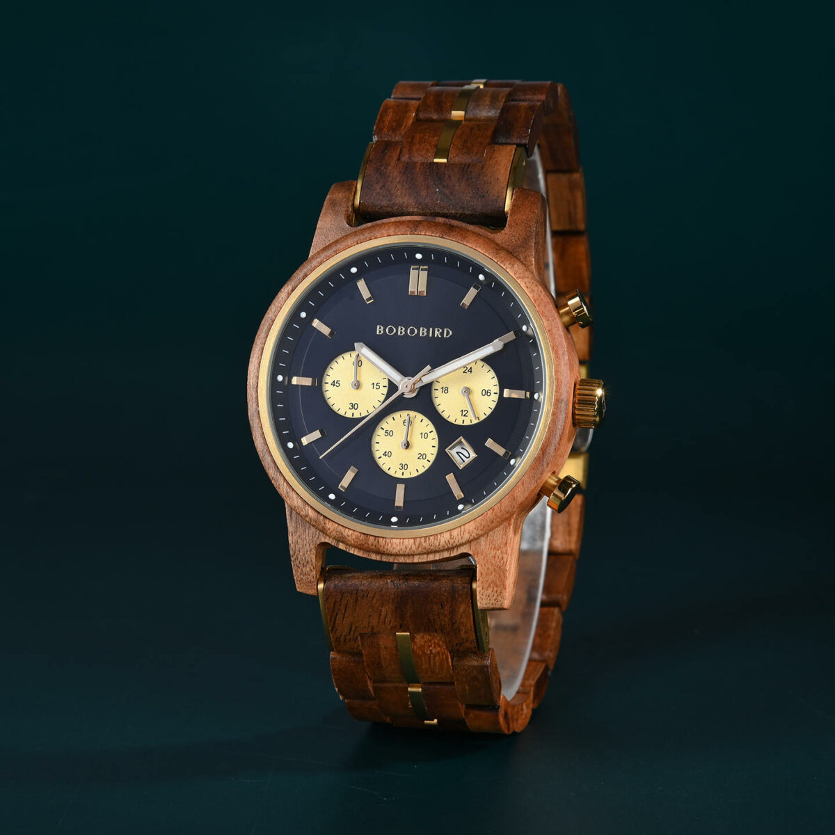Die klassische Kollektion – Handgefertigt aus Tigerholz, Schwarz, 44 mm, limitierte Edition – Superheld