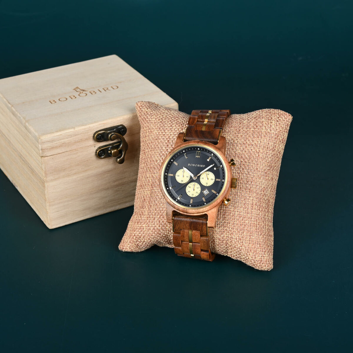 Die klassische Kollektion – Handgefertigt aus Tigerholz, Schwarz, 44 mm, limitierte Edition – Superheld